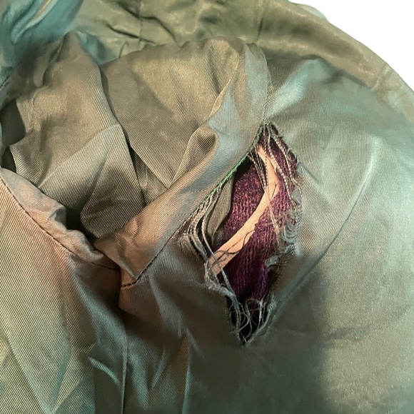 Authentic Mackintosh Vestcoat Wool Navy Blue Green Jacket Coat Winter Button Zip - Picture 8 of 8